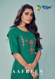 Riya Designer Aafreen Vol 2 Cotton Slub Kurtis